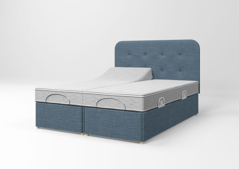 Twin King Woven Denim Headboard 3B Image