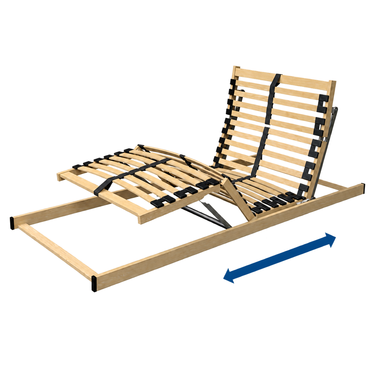 Slide back adjustable bed mechanism 