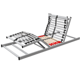A grey heavy duty adjustable bed mechanism 